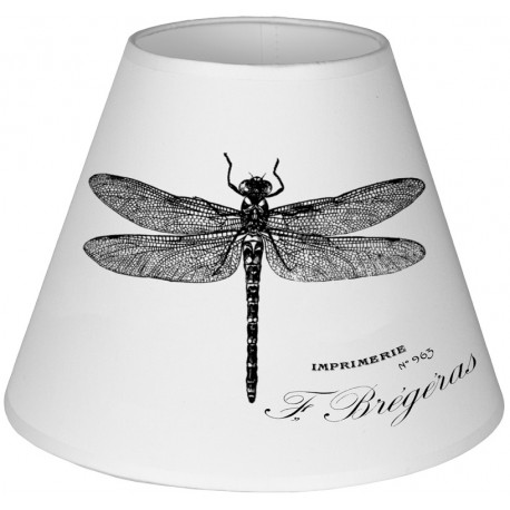 Abażur prowansalski z motywem ważki