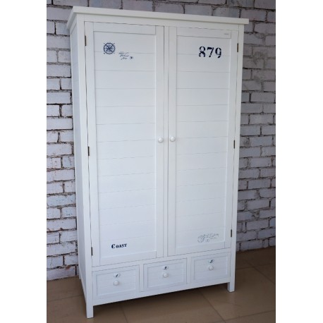 biała szafa w stylu marynistycznym Riviera