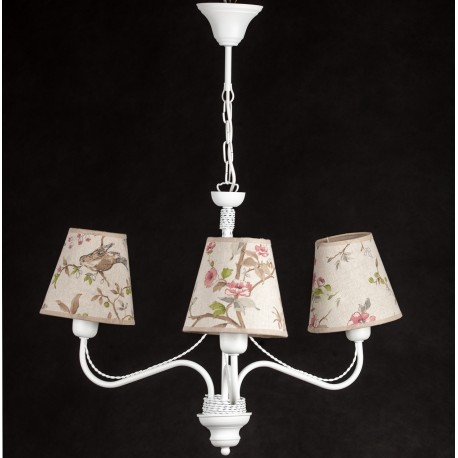 żyrandol prowansalski z ptaszkami