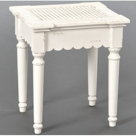 stołek prowansalski biały