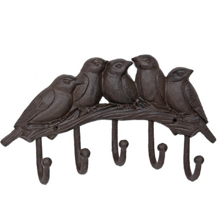 wieszak żeliwny ptaszki