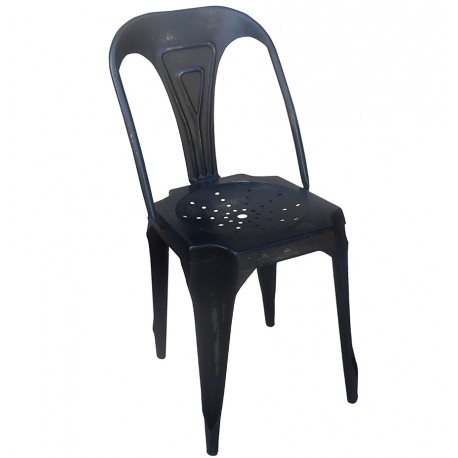 czarne krzesło industrialne