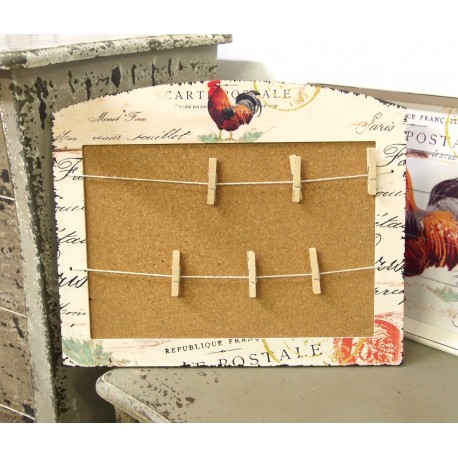 tablica korkowa z kogutem