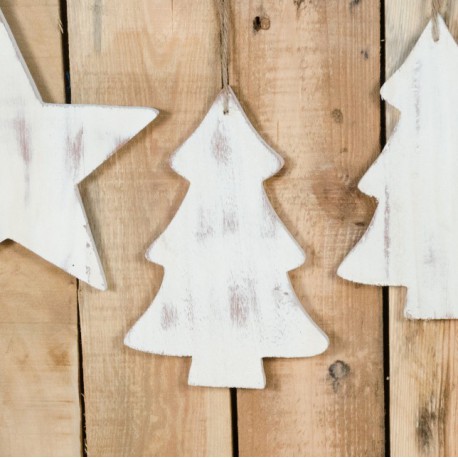 drewniana choinka zawieszka