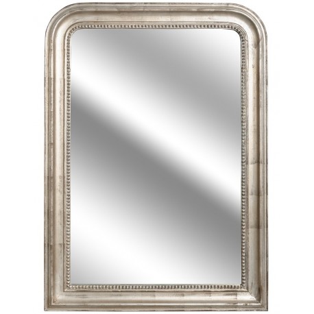 Lustro Deluxe z eleganckiej srebrno brązowej ramie