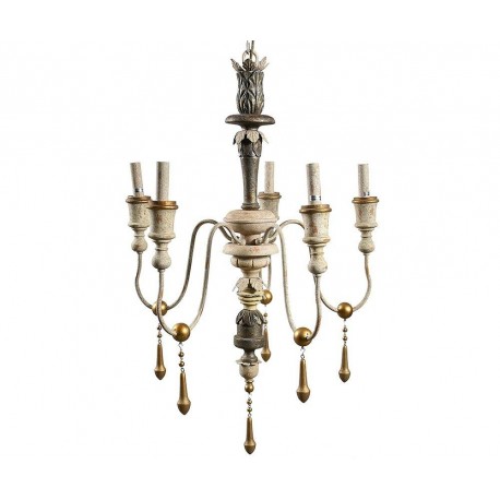 Żyrandol Belldeco idelny do prowansalskiego salonu. Zachwyca swą delikatnością i dbałością o szczegół.