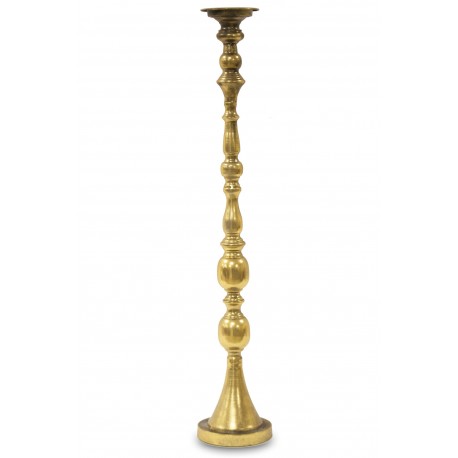 Wysoki Świecznik Metalowy Złoty C