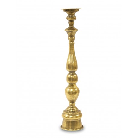 Wysoki Świecznik Metalowy Złoty E