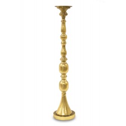 Wysoki Świecznik Metalowy Złoty F