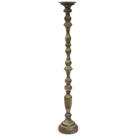 Wysoki Świecznik Metalowy Mosiądz A