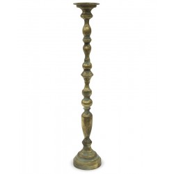Wysoki Świecznik Metalowy Mosiądz B