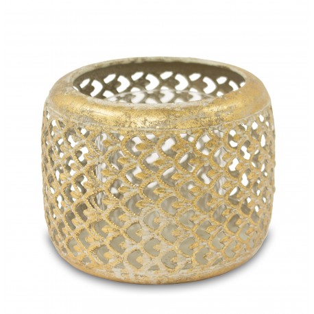 Ażurowy Lampion Metalowy D