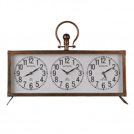 Zegar Stojący w Stylu Industrialnym z Kalendarzem