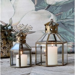 Lampion Latarnia Chic Antique Duży Szary C