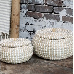 Plecione Pojemniki Chic Antique z Przykrywkami 2szt.