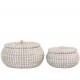 Plecione Pojemniki Chic Antique z Przykrywkami 2szt.