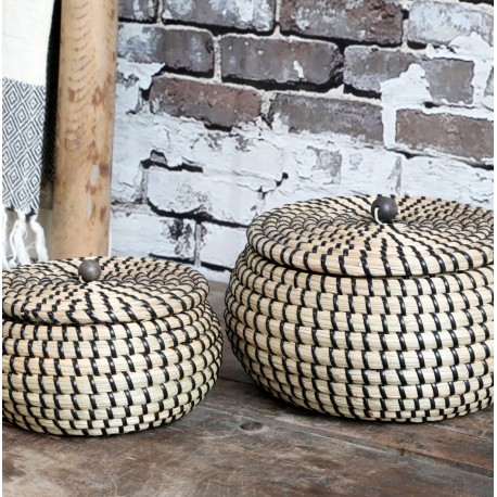 Plecione Pojemniki Boho Chic Antique 2szt. A