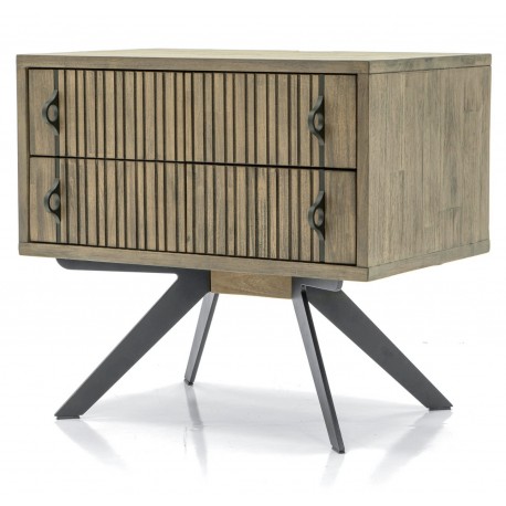 Szafka Nocna w Stylu Prowansalskim Castela Czarna