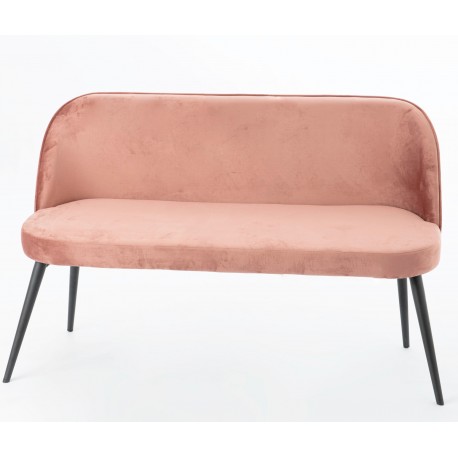 Welurowa Sofa Brudny Róż