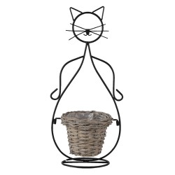 Drewniana Osłonka Na Kwiaty z Królikiem