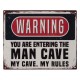 Metalowa Tablica Retro z Napisem Man Cave A