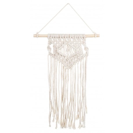 Makrama Na Ścianę Na Drewnianym Drążku F