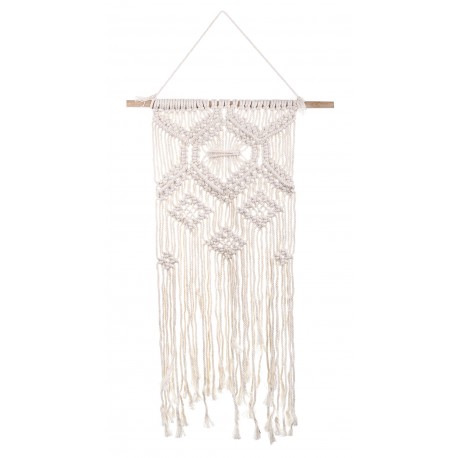 Makrama Na Ścianę Na Drewnianym Drążku N