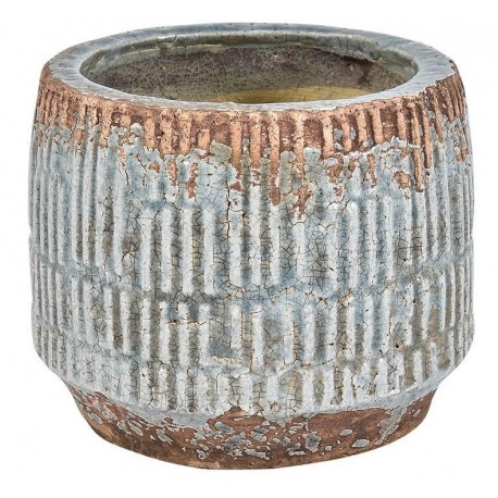 Osłonka Na Kwiaty Belldeco Fiore Blue Prążki B