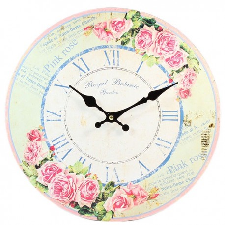 Zegar w stylu prowansalskim z różami