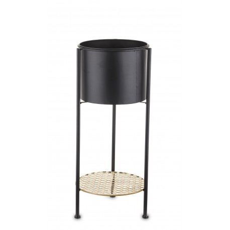 Czarny Kwietnik Metalowy A