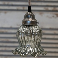 Srebrna Lampa Chic Antique Tulipan Srebrna