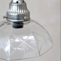 Szklana Lampa Listki