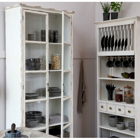 Witryna Postarzana Chic Antique Sześcioboczna