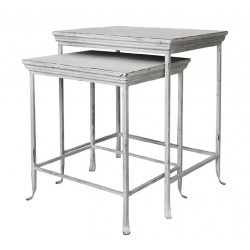 Postarzane Stoliki Metalowe Chic Antique 2szt.