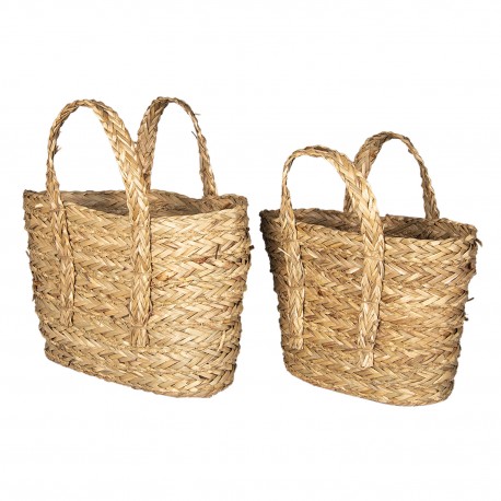 Plecione Kosze Słomiane 2szt. A