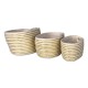 Kosze z Bawełnianego Sznurka 3szt. A