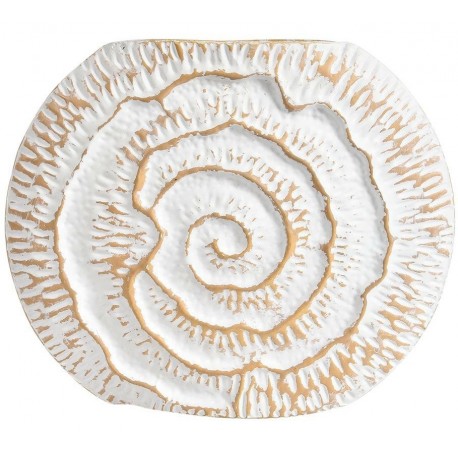 Wazon Belldeco w kolorze białym z efektownym zdobieniem nadaje charakteru każdej kwiatowej kompozycji.