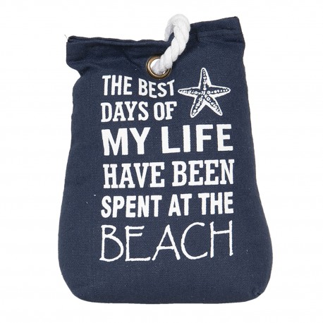 Granatowy Ogranicznik Do Drzwi z Napisami