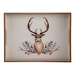 Szklany Klosz z Drewnianą Tacką F