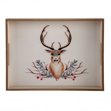 Szklany Klosz z Drewnianą Tacką F