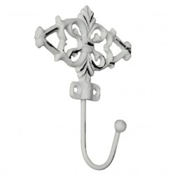 Wieszak Ścienny Szary Chic Antique z Dekorem Postarzany