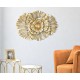 Złoty Dekor Ścienny Kwiaty D
