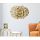 Metalowy Dekor Ścienny Złoty Kwiaty A