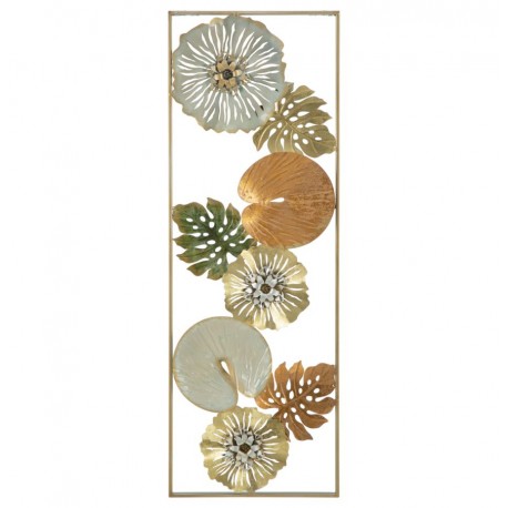 Metalowy Dekor Ścienny z Liśćmi Monstery