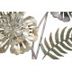 Metalowa Dekoracja Ścienna z Liśćmi i Kwiatami C
