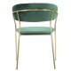 Złote Krzesła Glam Emily Zielone 2szt.