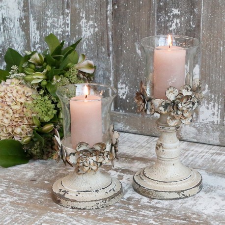 Świecznik Prowansalski Chic Antique Kremowy A