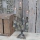 Metalowy Świecznik Prowansalski Chic Antique z Liśćmi B