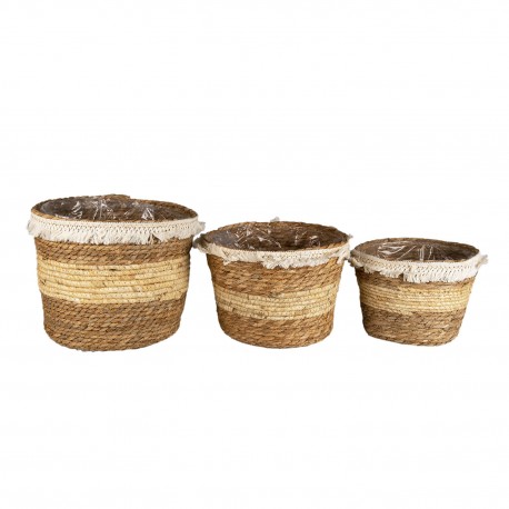 Plecione Kosze Słomiane 2szt. B