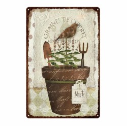 Metalowa Tabliczka w Stylu Retro A